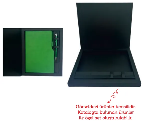 Set kutusu: ürün fotoğrafı ve renkleri