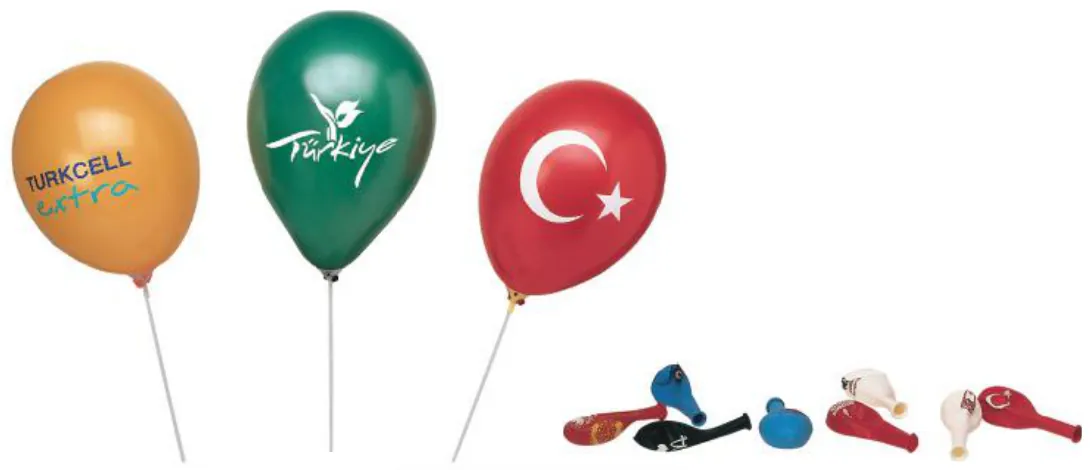 Balon: ürün fotoğrafı ve renkleri
