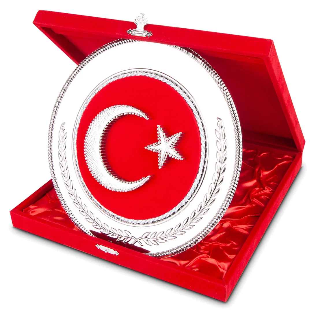 Hilal Yuvarlak Bayrak Plaket