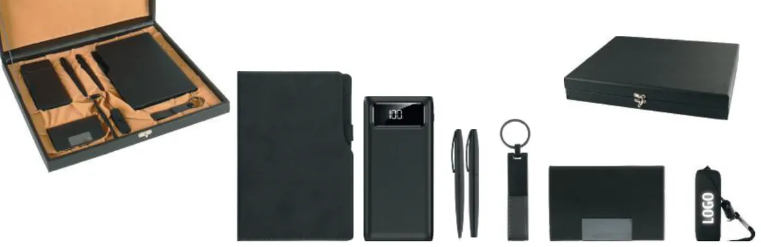 Defter ve powerbank VIP set: ürün fotoğrafı ve renkleri