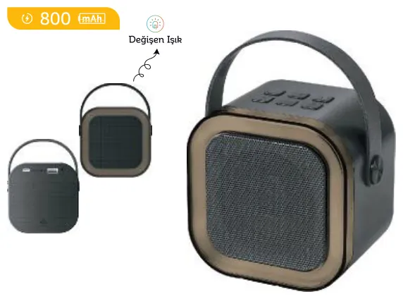 Işıklı bluetooth hoparlör: ürün fotoğrafı ve renkleri