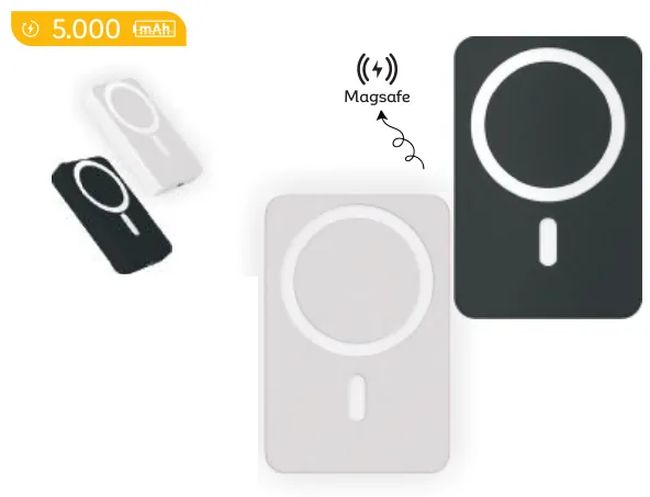 Magsafe powerbank, 5.000 mAh: ürün fotoğrafı ve renkleri