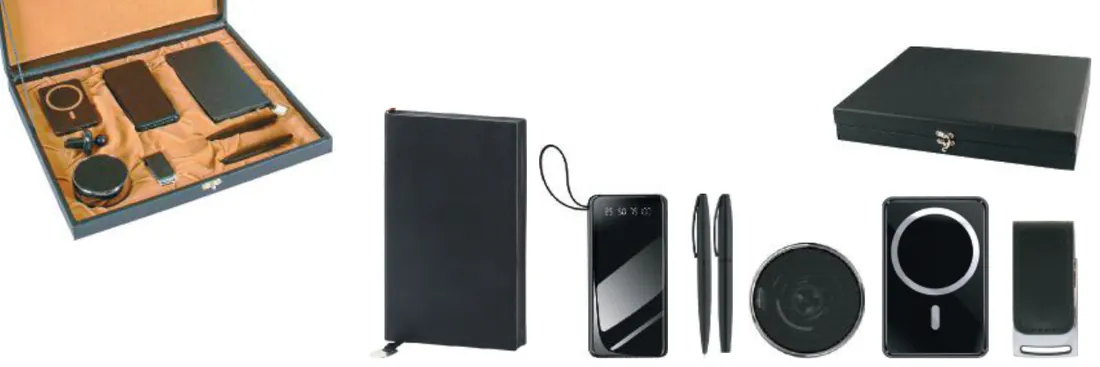 Defter ve powerbank VIP set: ürün fotoğrafı ve renkleri