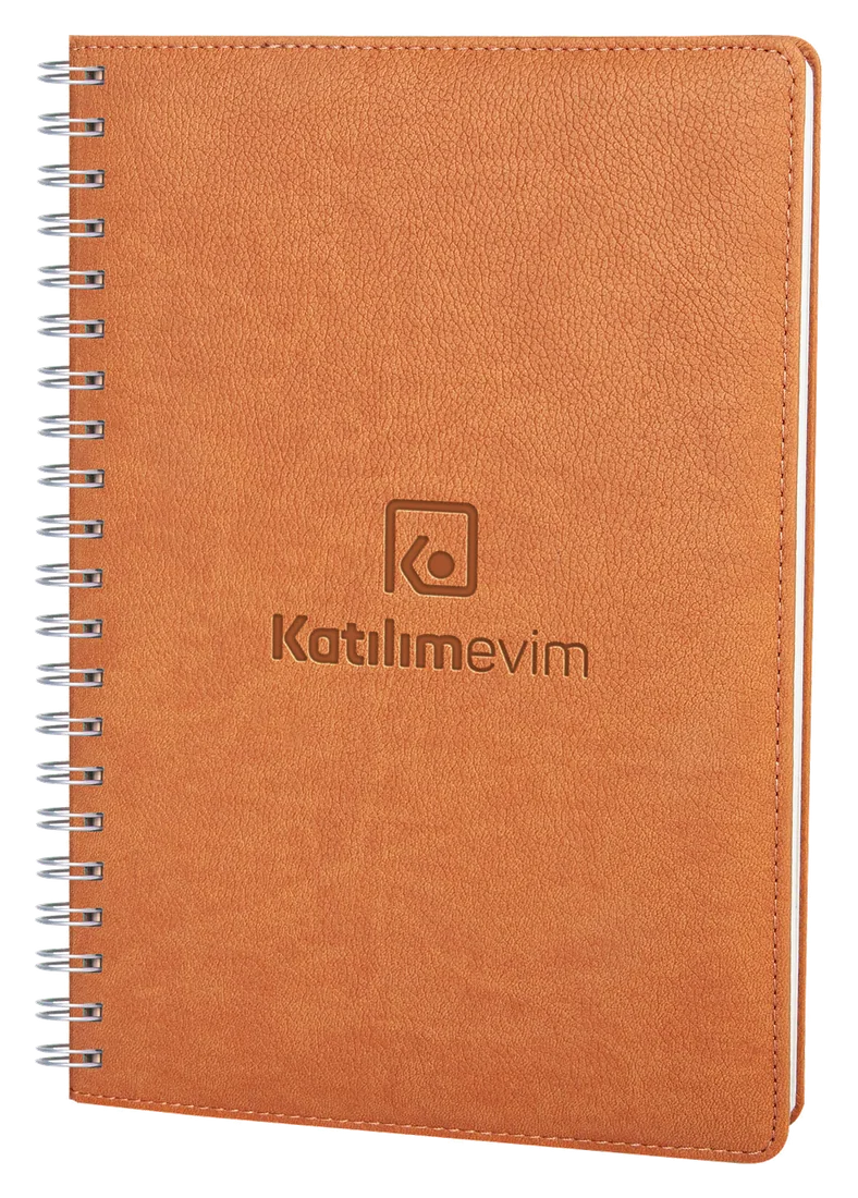 Subayevleri Spiralli Tarihli Haftalık Ajanda (20x28 cm), kahverengi