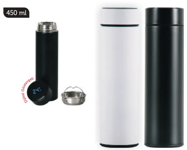 Termos, 450 ml: ürün fotoğrafı ve renkleri