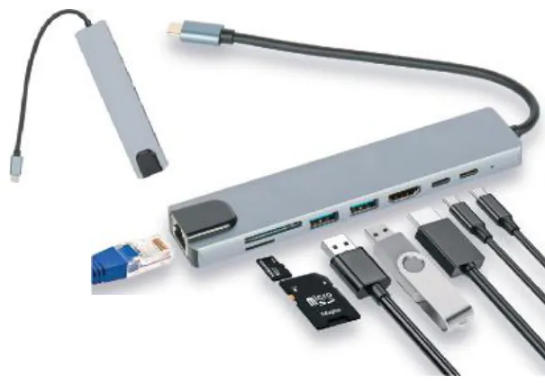 8 fonksiyonlu USB çoğaltıcı: ürün fotoğrafı ve renkleri