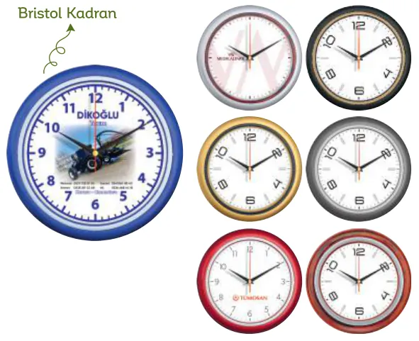 Duvar saati, 28 cm, alüminyum kasa: ürün fotoğrafı ve renkleri