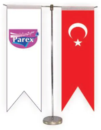 Bayrak, 8 × 32 cm: ürün fotoğrafı ve renkleri