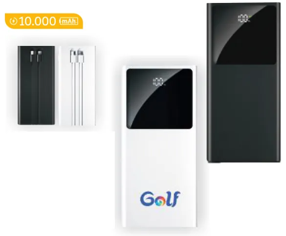 Powerbank, 10.000 mAh: ürün fotoğrafı ve renkleri