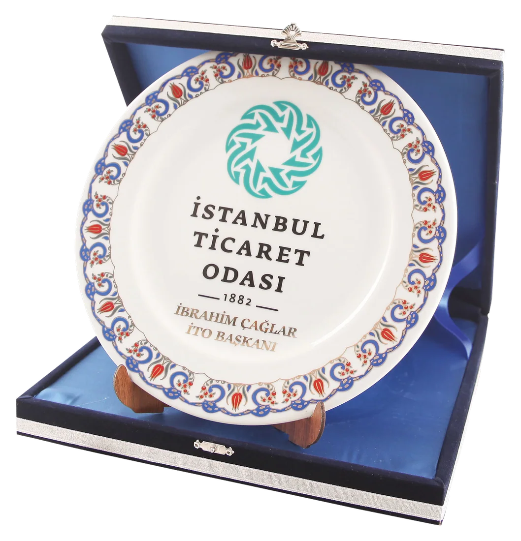 Düz İşlemeli Plaket Tabak