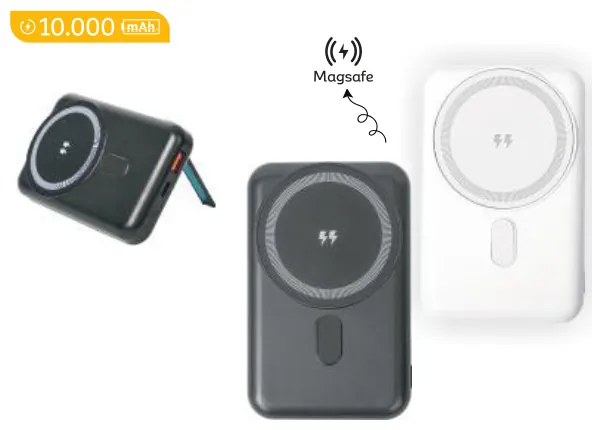 Magsafe powerbank, 10.000 mAh: ürün fotoğrafı ve renkleri