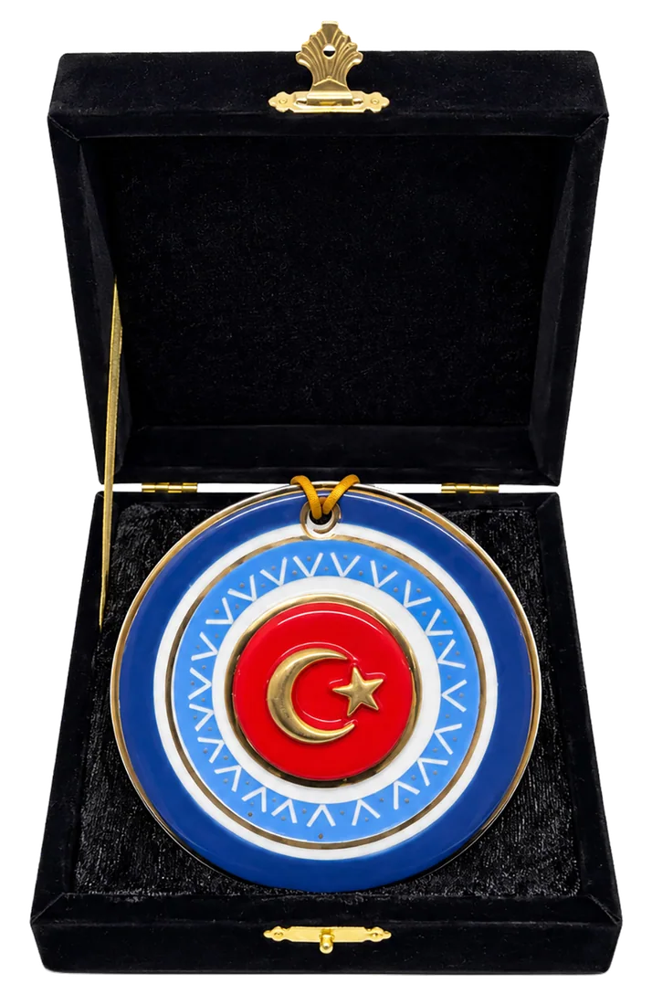 Tuğra Ayyıldız Dekoratif Duvar Askısı, lacivert