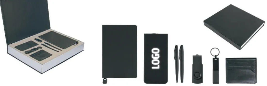 Defter ve powerbank VIP set: ürün fotoğrafı ve renkleri