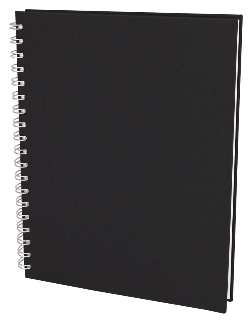 Seğmenler Kareli Spiralli Tarihsiz Defter (19x25 cm), siyah