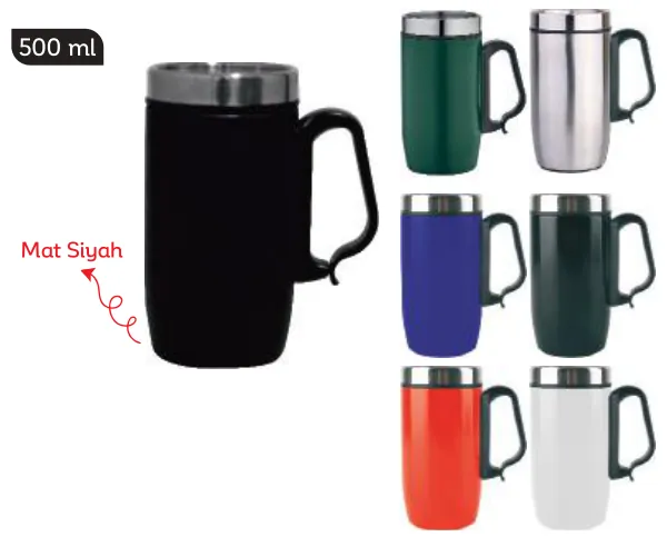 Termos, 500 ml: ürün fotoğrafı ve renkleri